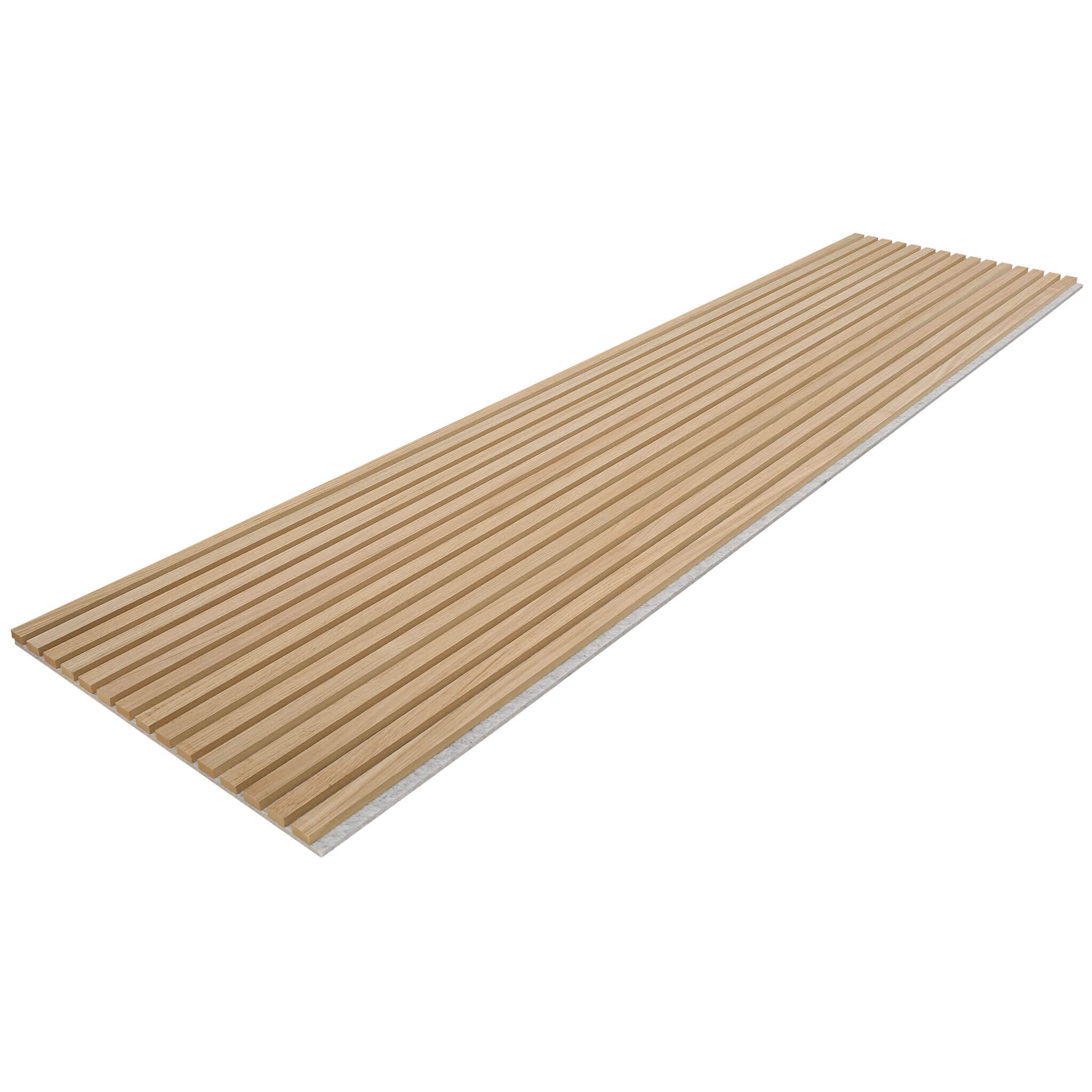 Akustikpaneele Walleu 240 x 60 cm | Natürliche Eiche - Filz Grau