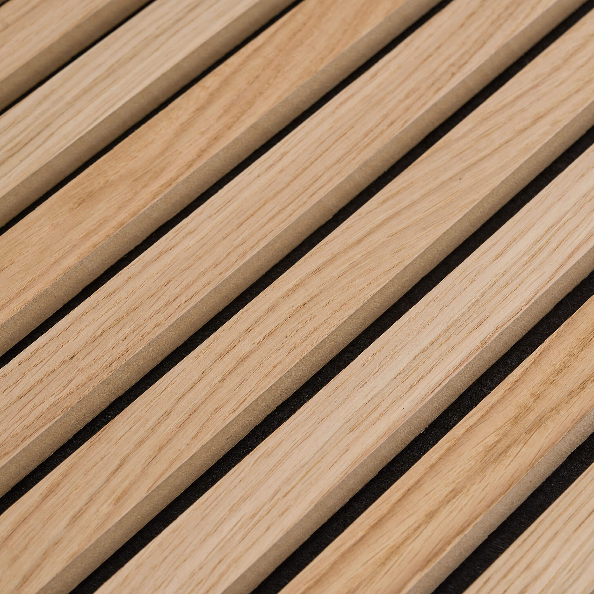 Akustikpaneele Walleu 240 x 60 cm | Natürliche Eiche - Schwarzer Filz