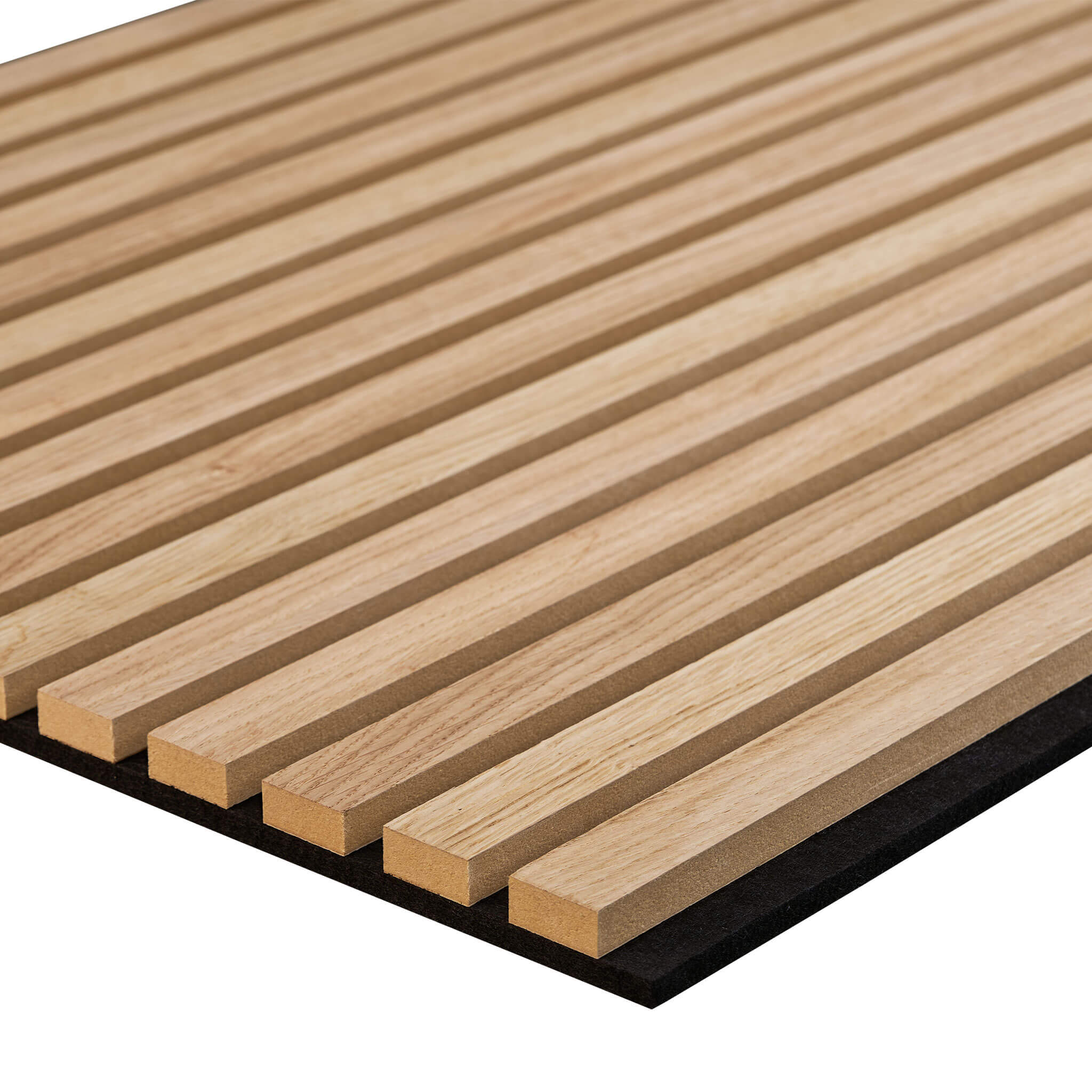 Akustikpaneele Walleu 240 x 60 cm | Natürliche Eiche - Schwarzer Filz