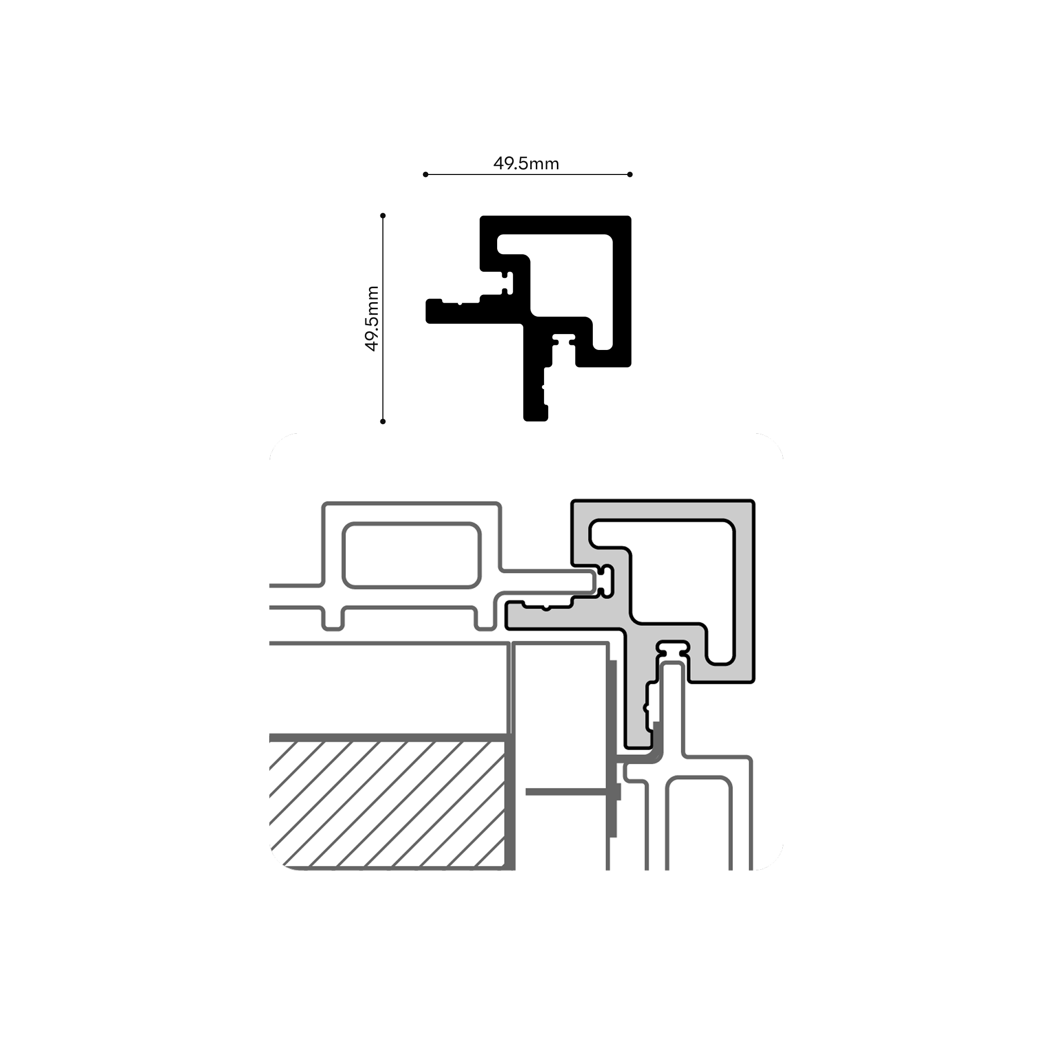 WPC-Außenecke | 4,95 x 4,95 x 290cm (2er-Pack) | Nussbaum