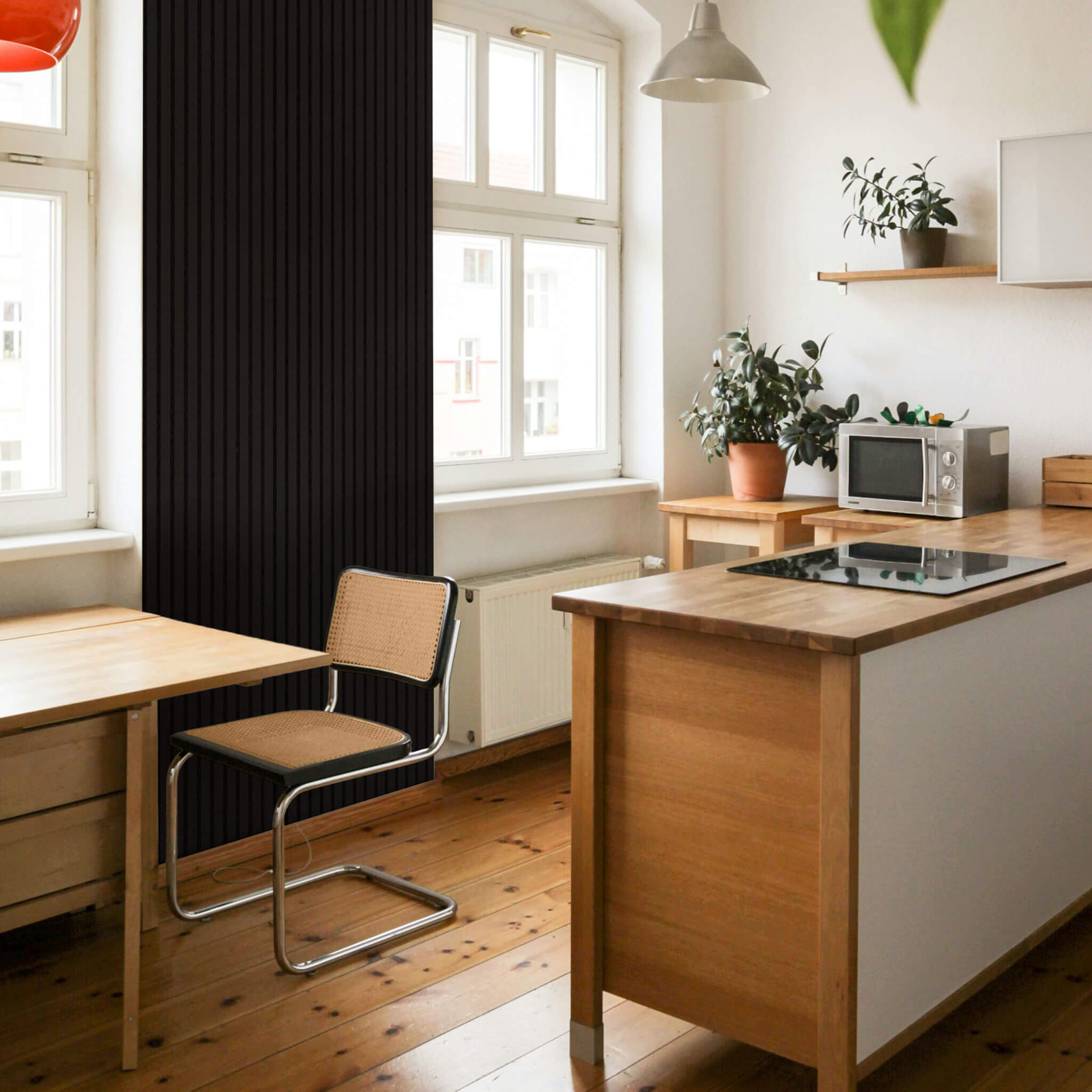Akustikpaneele Walleu 240 x 60 cm | Schwarz