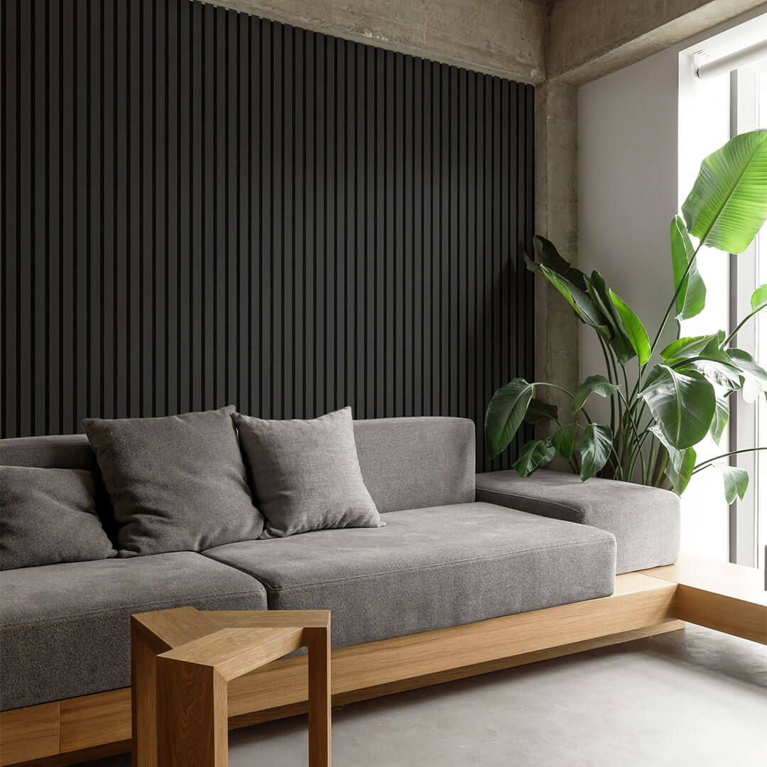 Akustikpaneele Walleu 240 x 60 cm | Schwarz
