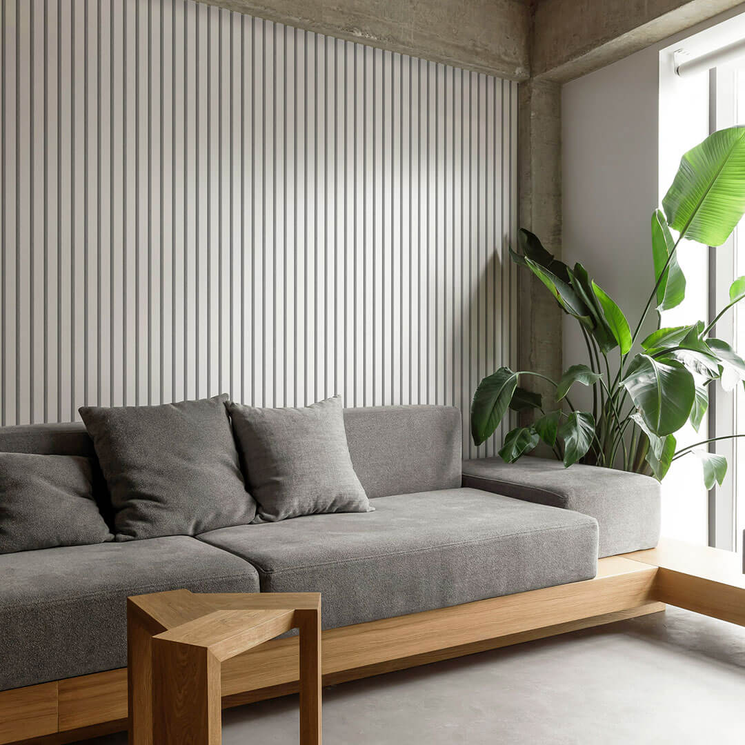 Akustikpaneele Walleu 240 x 60 cm | Weiß