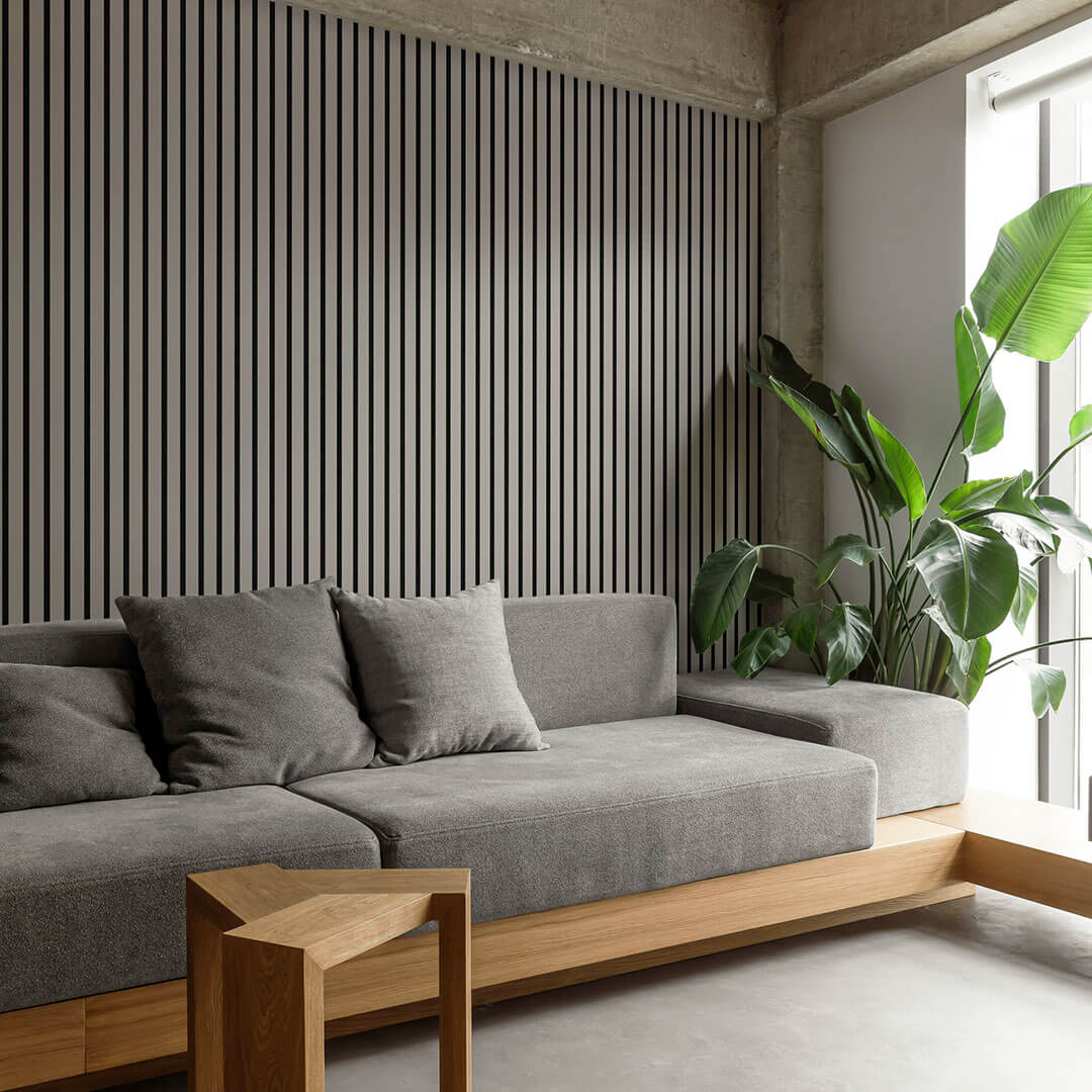 Akustikpaneele Walleu 240 x 60 cm | Grau