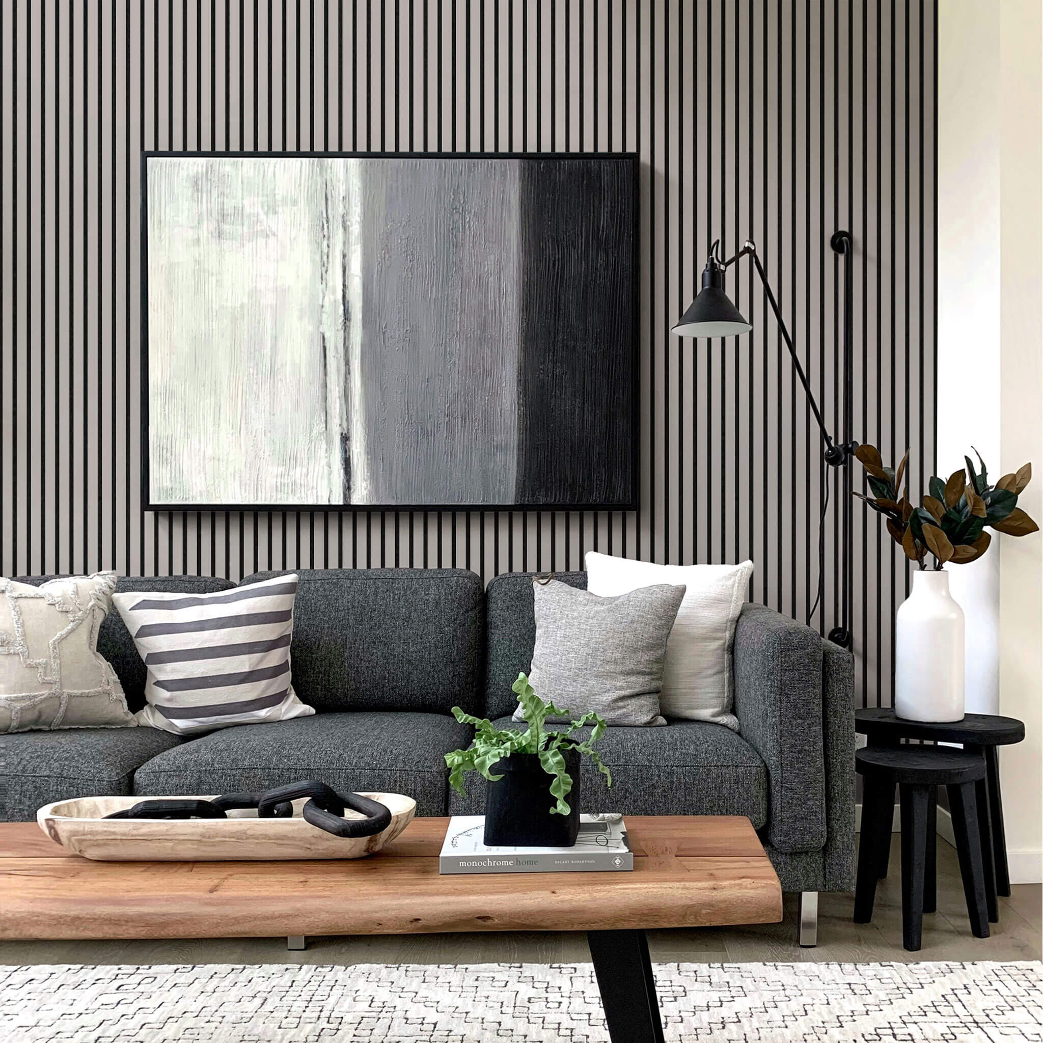 Akustikpaneele Walleu 240 x 60 cm | Grau