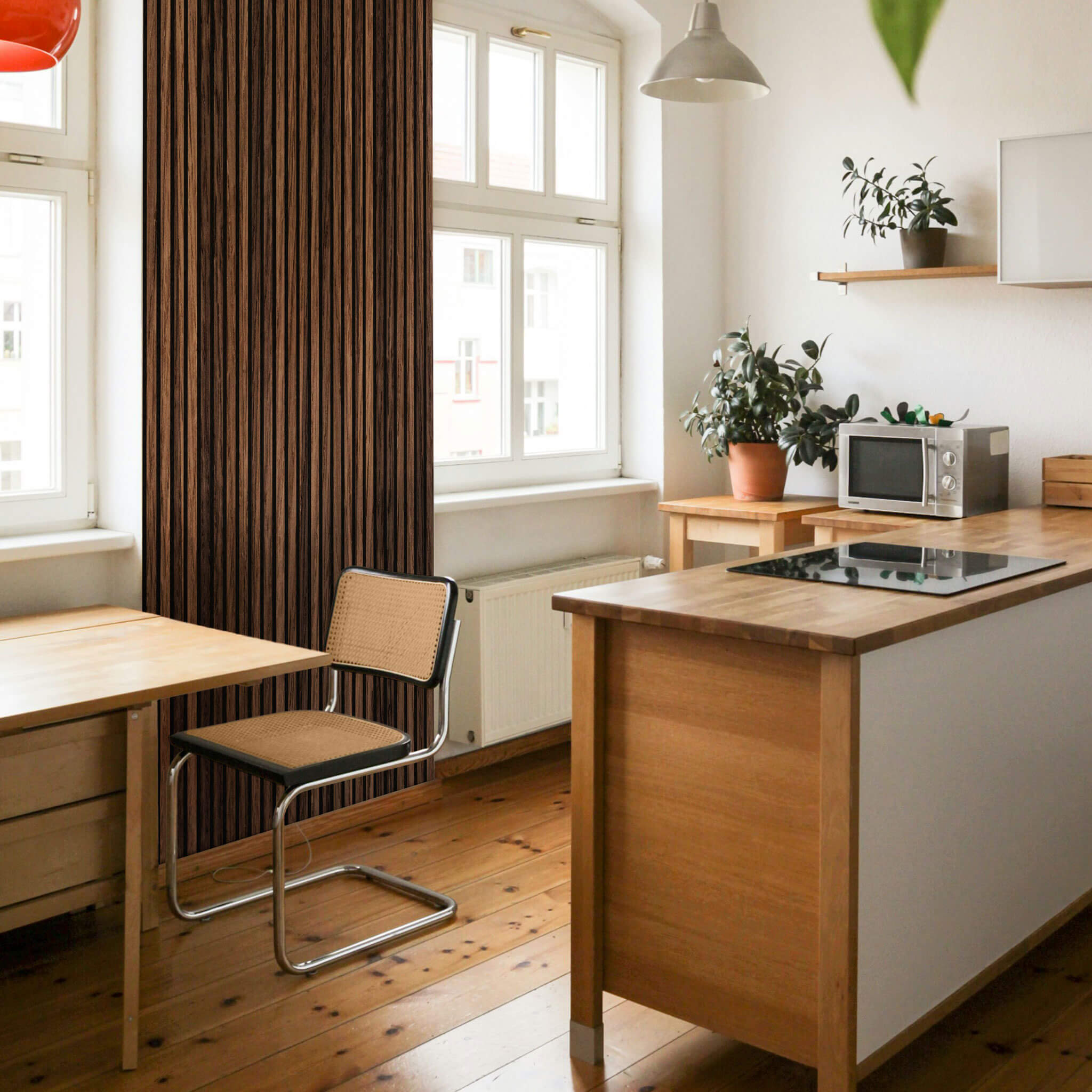 Akustikpaneele Walleu 240 x 60 cm | Eiche Geräuchert