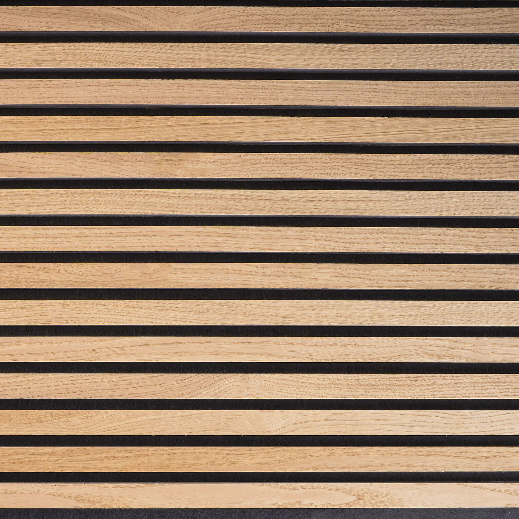Akustikpaneele Walleu 240 x 60 cm | Natürliche Eiche - Innenseite Schwarz - Schwarzer Filz