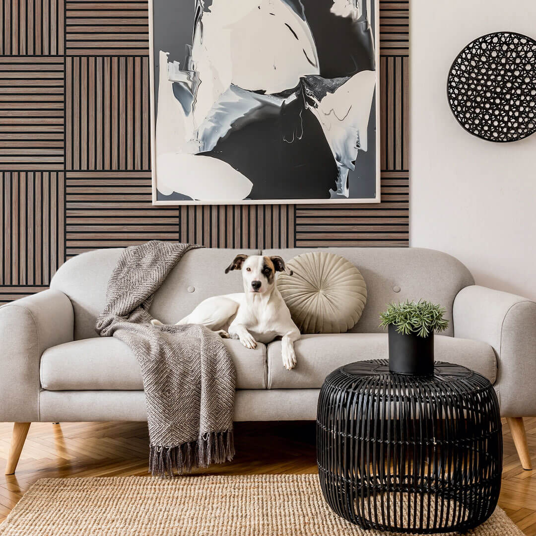 Akustikpaneele Walleu 60 x 60 cm | Nussbaum