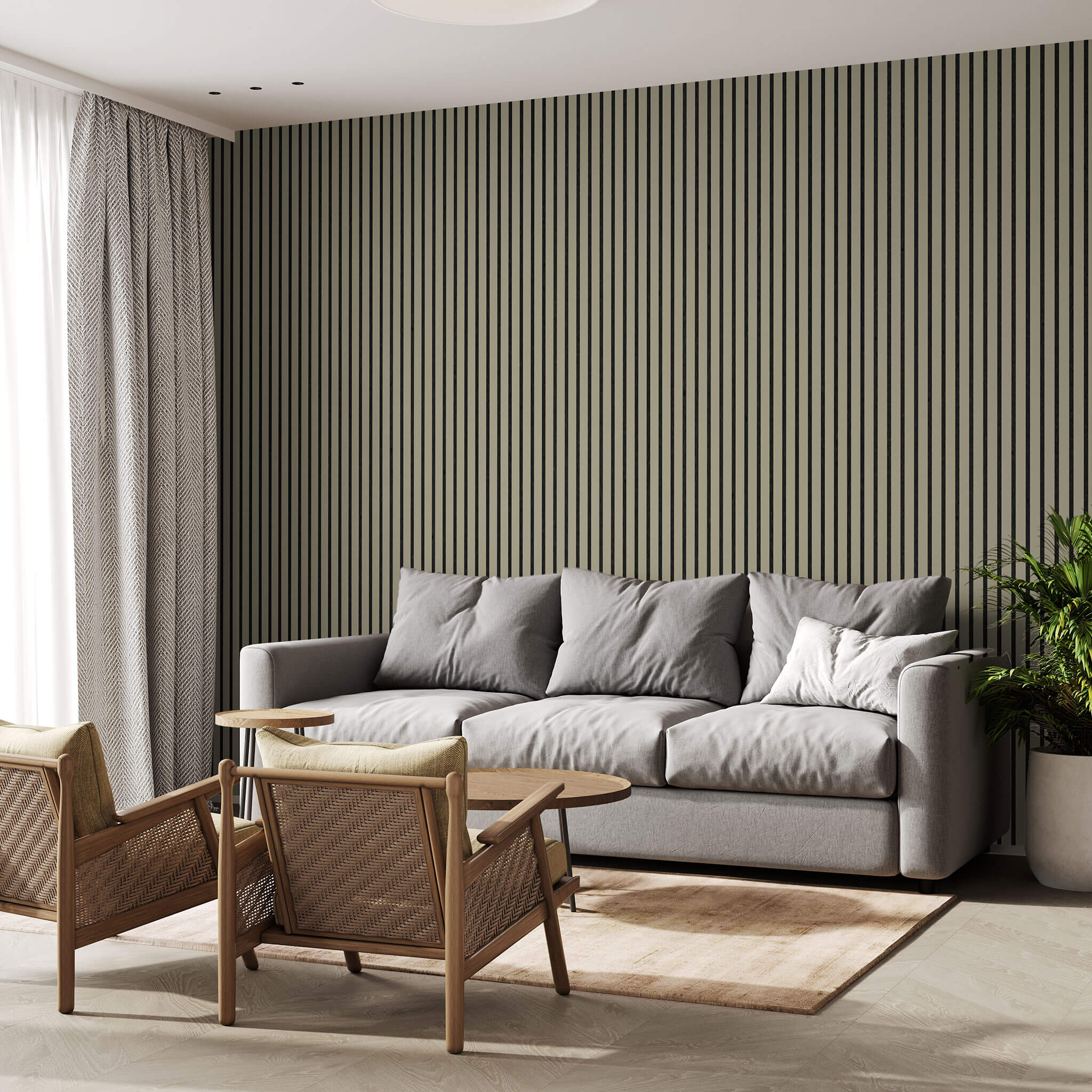 Akustikpaneele Walleu 240 x 60 cm | Oliv